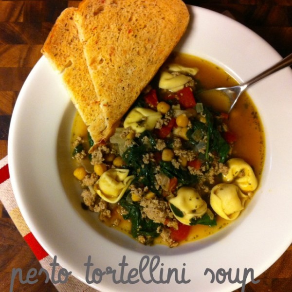 Pesto Tortellini Soup