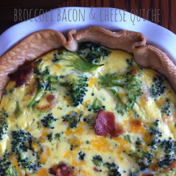 Broccoli Cheese and Bacon Quiche