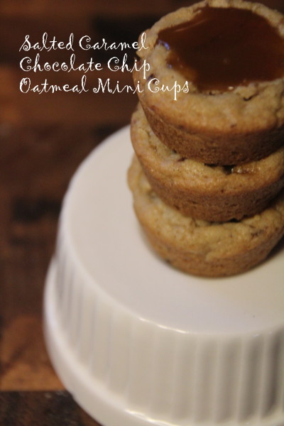 Salted Caramel Chocolate Chip Oatmeal Mini Cups