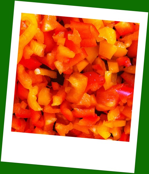 chopped sweet peppers