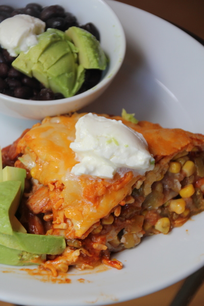 Roasted Chicken Enchilada Casserole